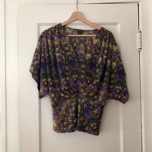 Patterned Silky Blouse
